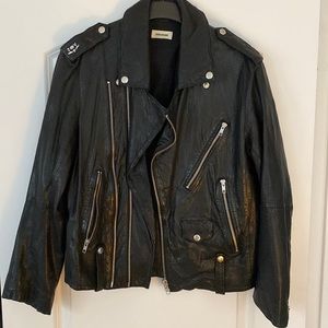 Zadig & Voltaire Black Leather Moto Jacket